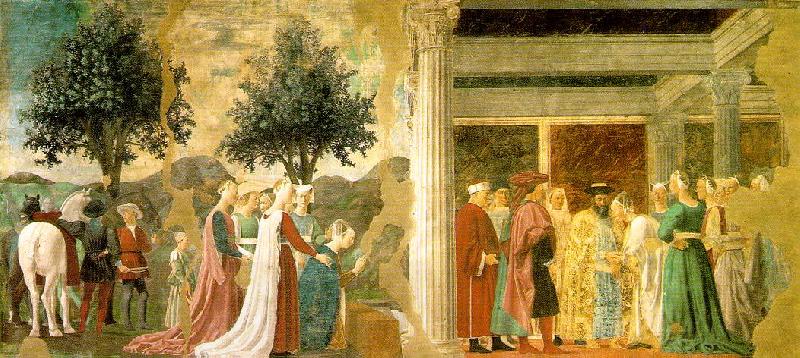 Piero della Francesca Adoration of the Holy Wood and the Meeting of Solomon and the Queen of Sheba China oil painting art